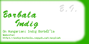 borbala indig business card